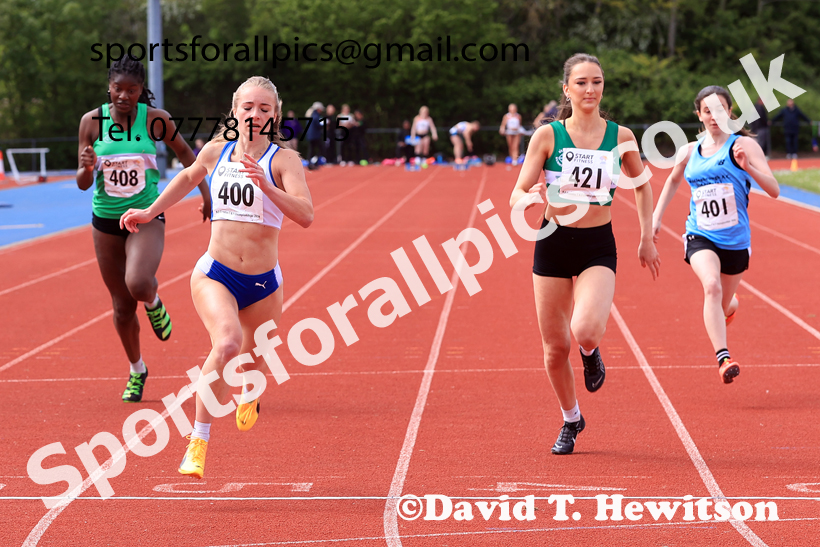 100 metres, 2026 North Eastern Track and Field Champs, Shildon, County Durham. Photo: David T. Hewitson/Sports for All Pics